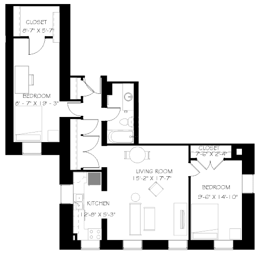 Studio, 1 & 2 Bedroom Apartments in Minneapolis Stonehouse Square